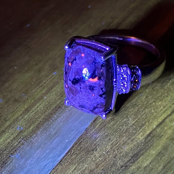 Natural Yooperlite and Multi-Gemstone Sterling Silver Ring (Size 7) - Picture 7 of 16